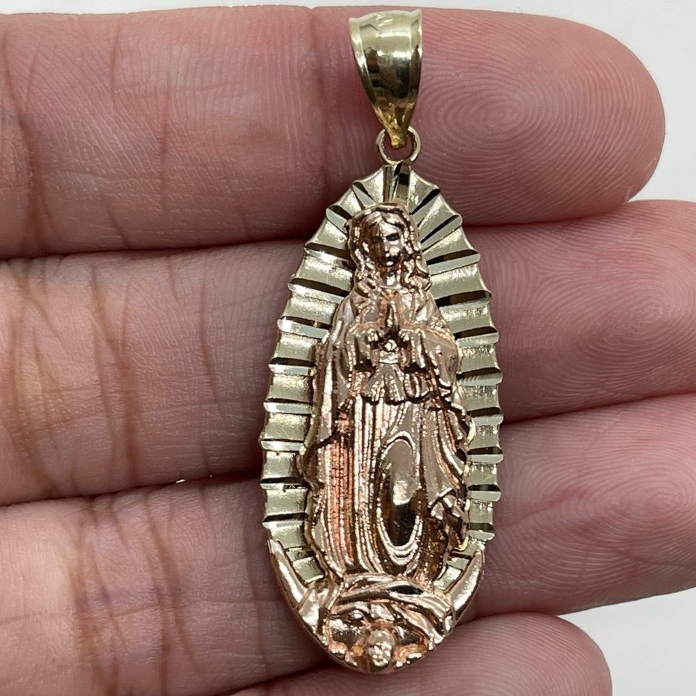 10kt Gold Guadalupe Charm